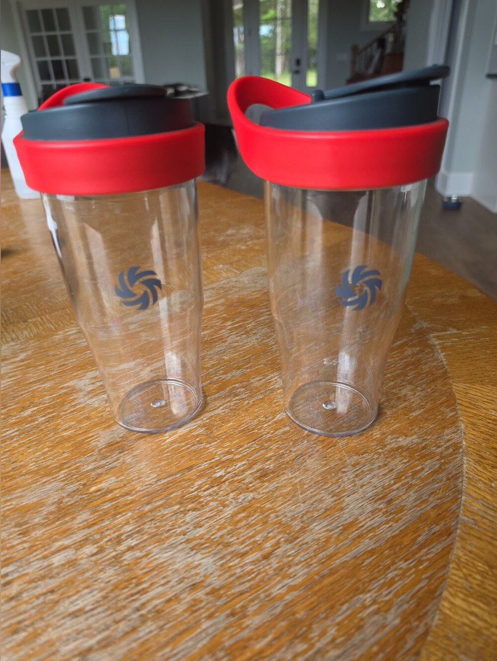2 Vitamix Travel Tumbler Cup Red w/Lid Blender 20oz BPA Free Smoothie Juicing